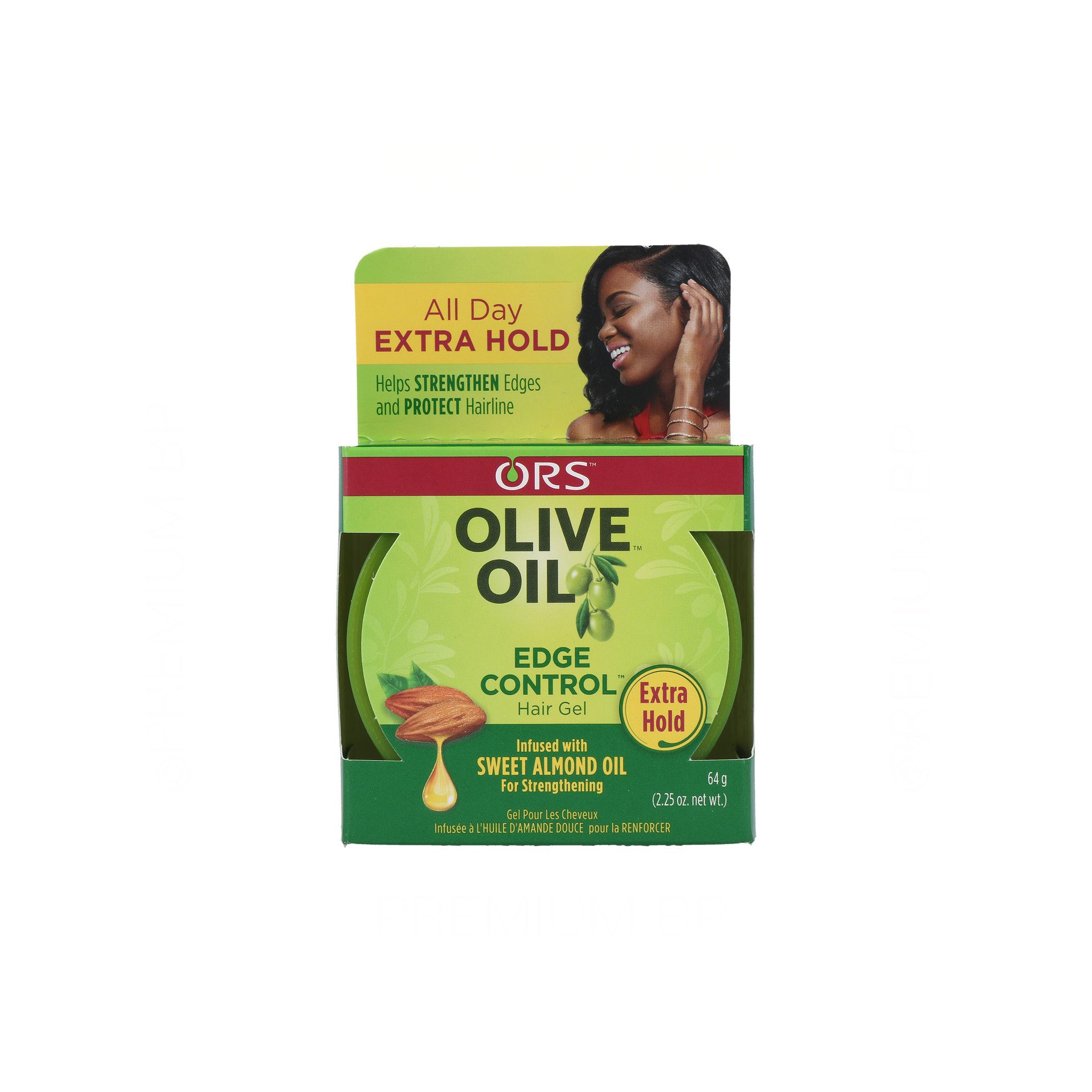 ORS Olive Oil Extra Hold Edge Control hårgel (64g). Ekstra stærkt hold til kanterne med oliven- og mandelolie.