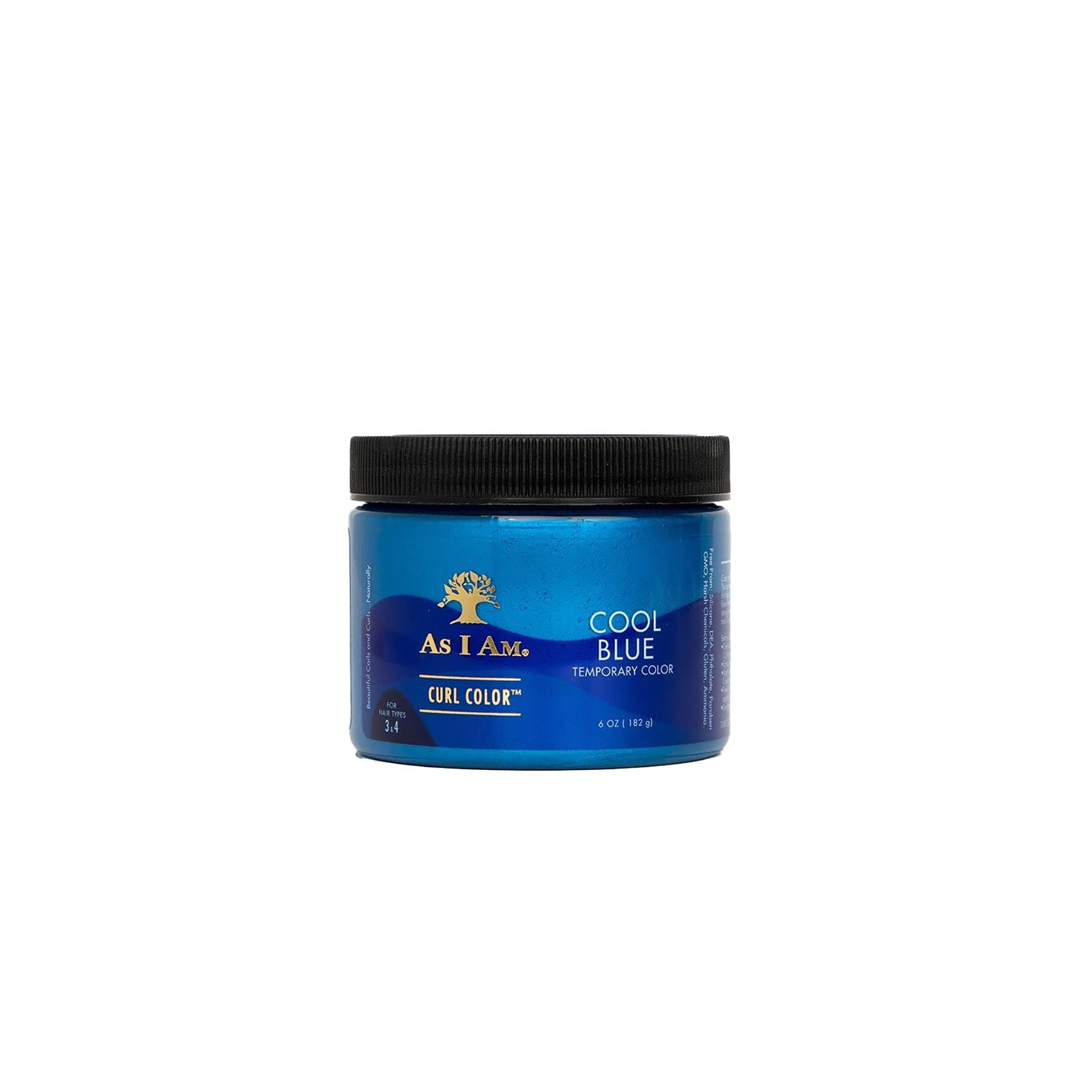 As I Am Curl Color Temporary Color Gel i nuancen Cool Blue. En flot, kølig blå gel til midlertidig farvning af krøller.