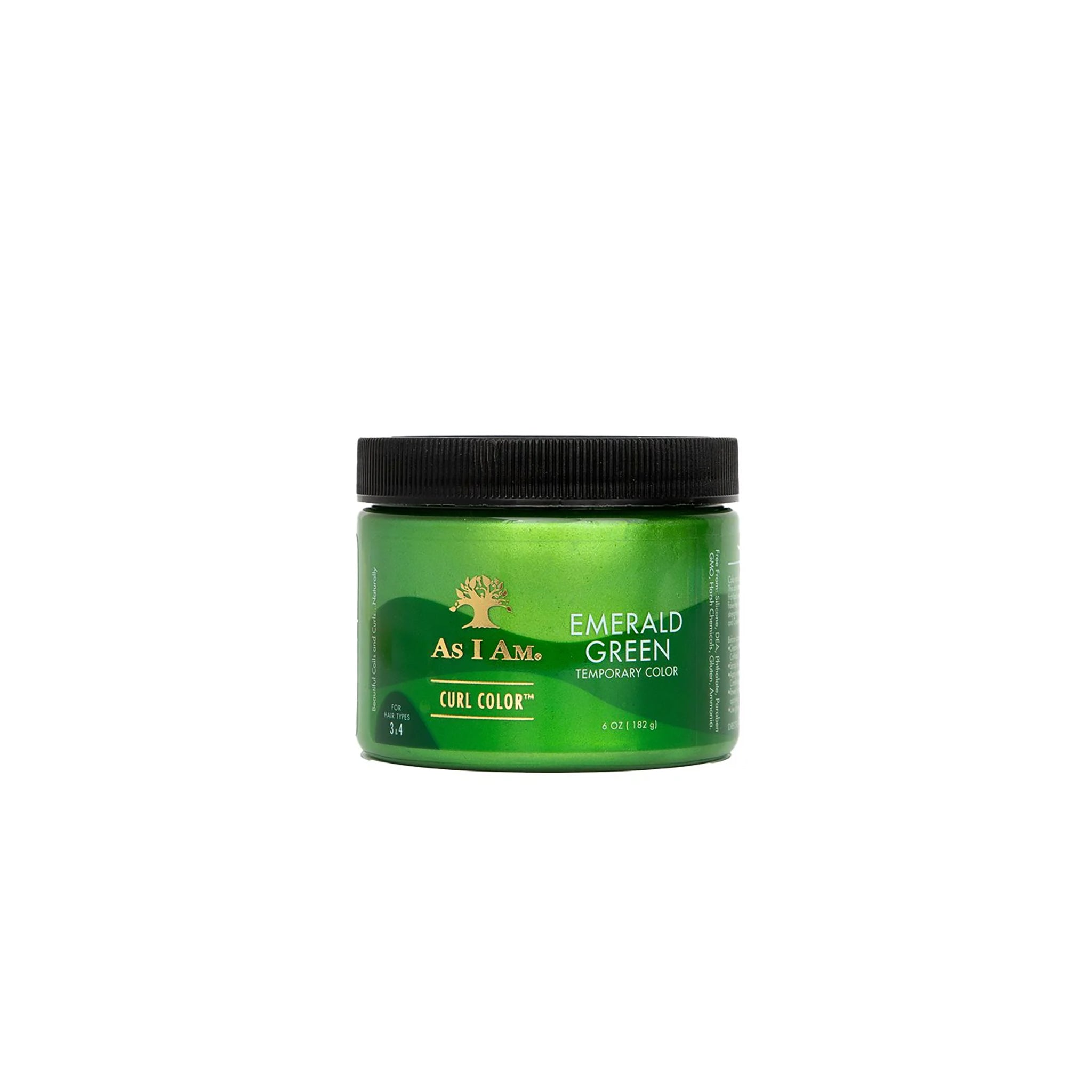 As I Am Curl Color Temporary Color Gel i nuancen Emerald Green. En flot smaragdgrøn gel til midlertidig farvning af krøller.