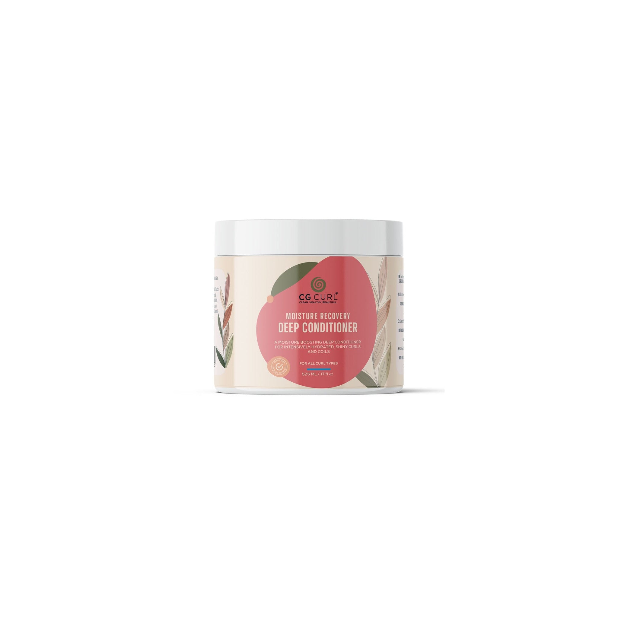 Beholder med CG Curl Moisture Recovery Deep Conditioner med hvidt låg.