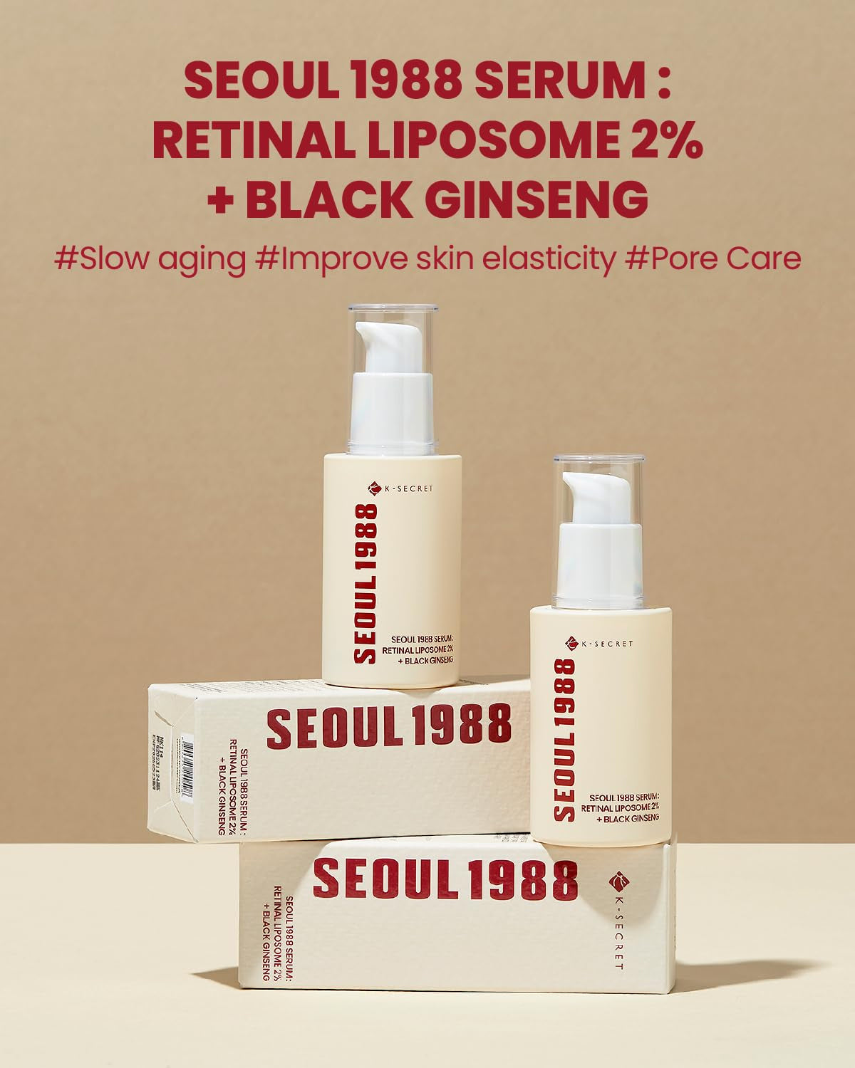K-Secret Serum: Retinal Liposome 2% + Black Ginseng 30 ml