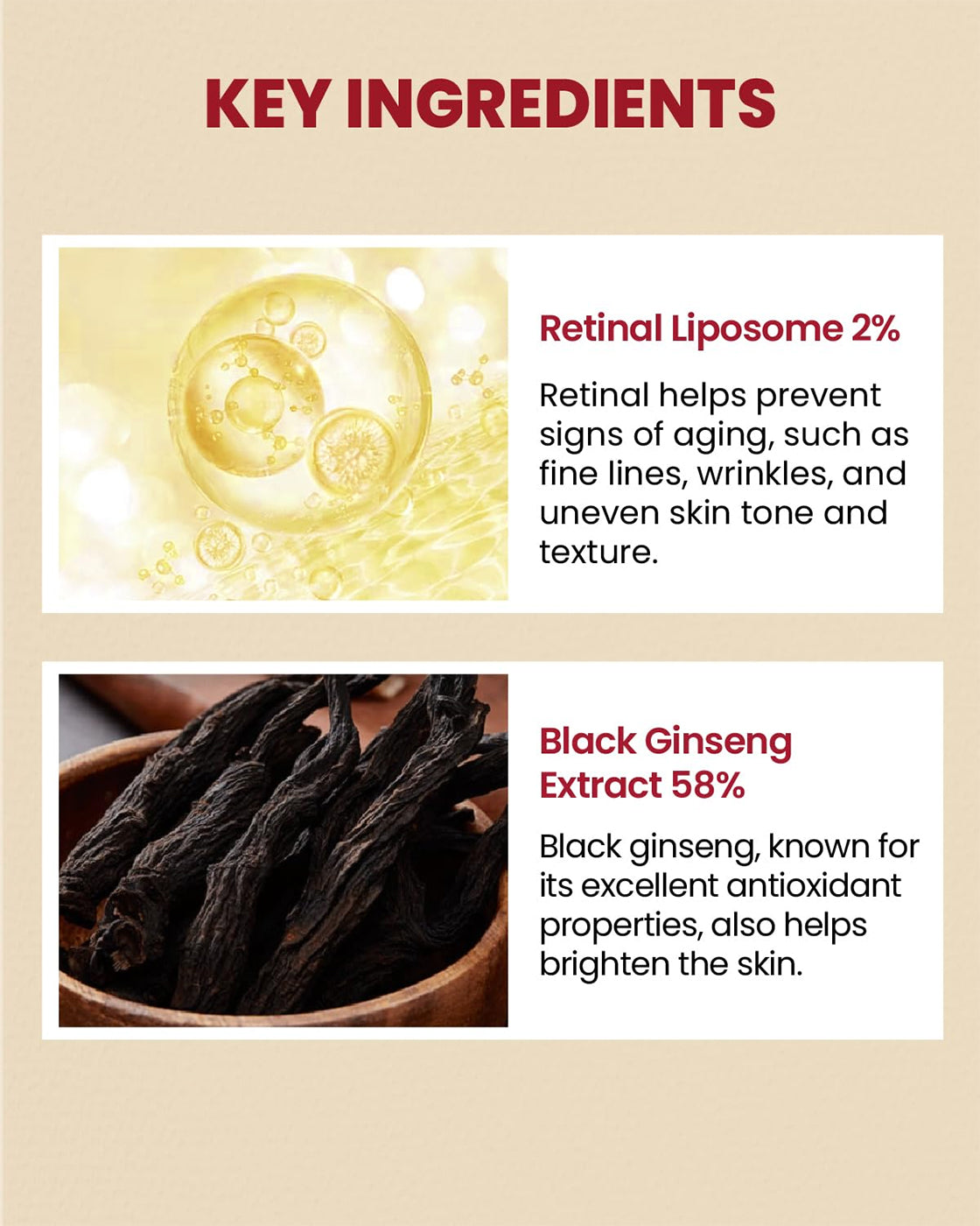 K-Secret Serum: Retinal Liposome 2% + Black Ginseng 30 ml