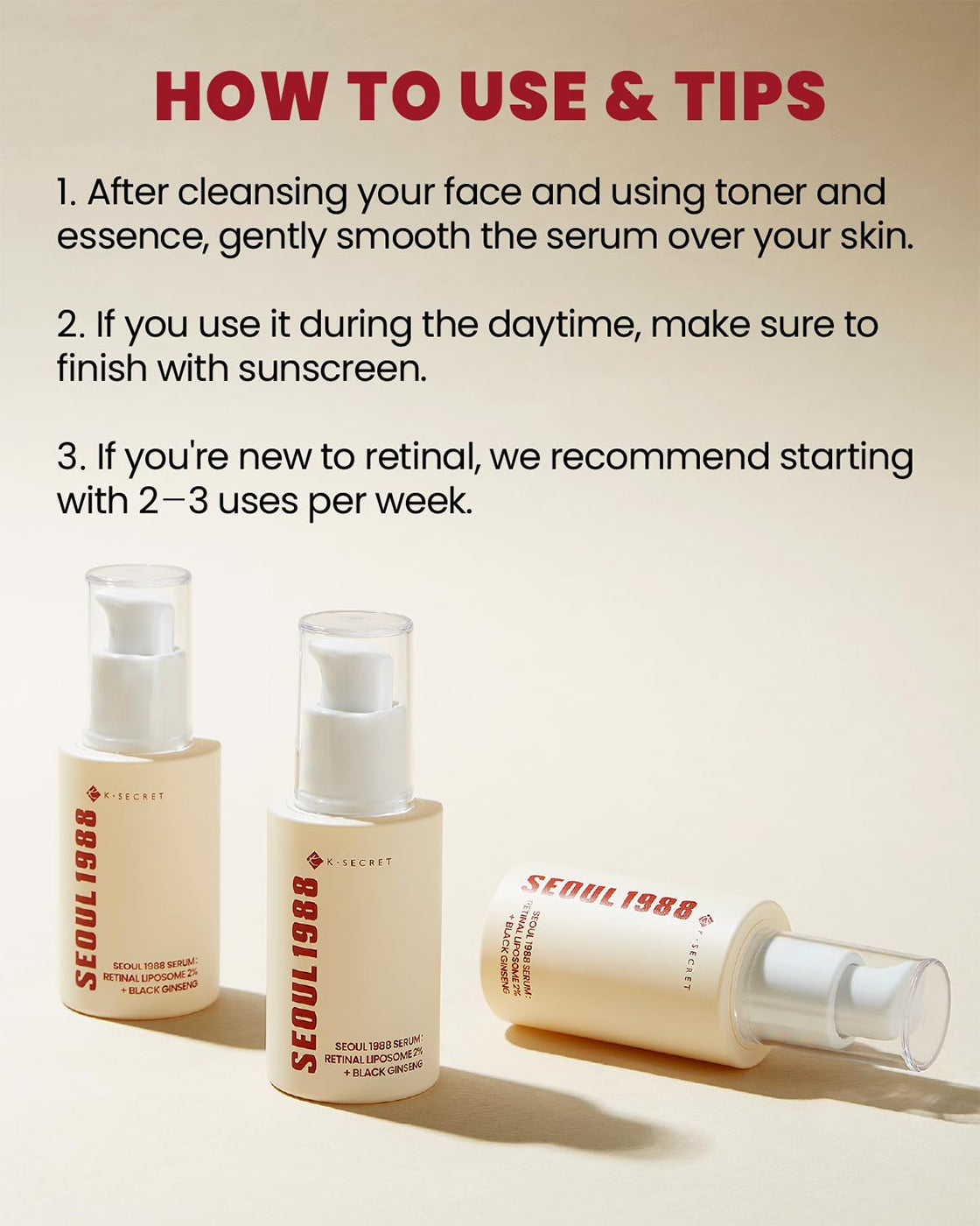 K-Secret Serum: Retinal Liposome 2% + Black Ginseng 30 ml