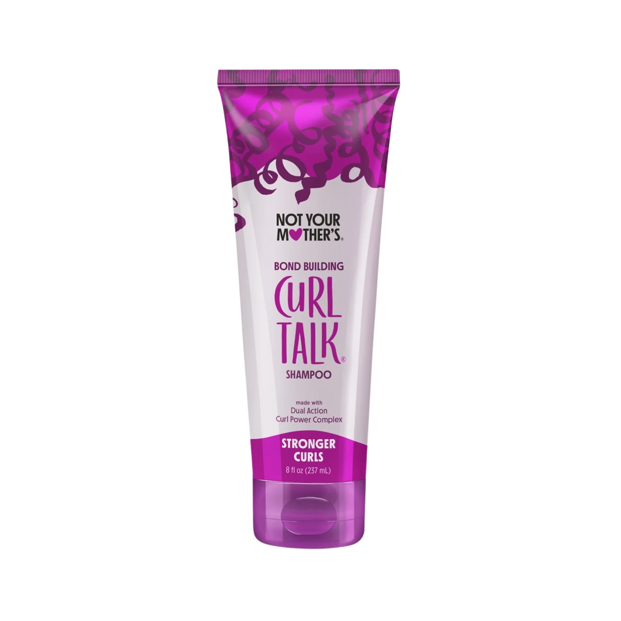 Not Your Mother's Curl Talk Bond Building shampoo i lilla tube med krøllet hårmønster, 237 ml.