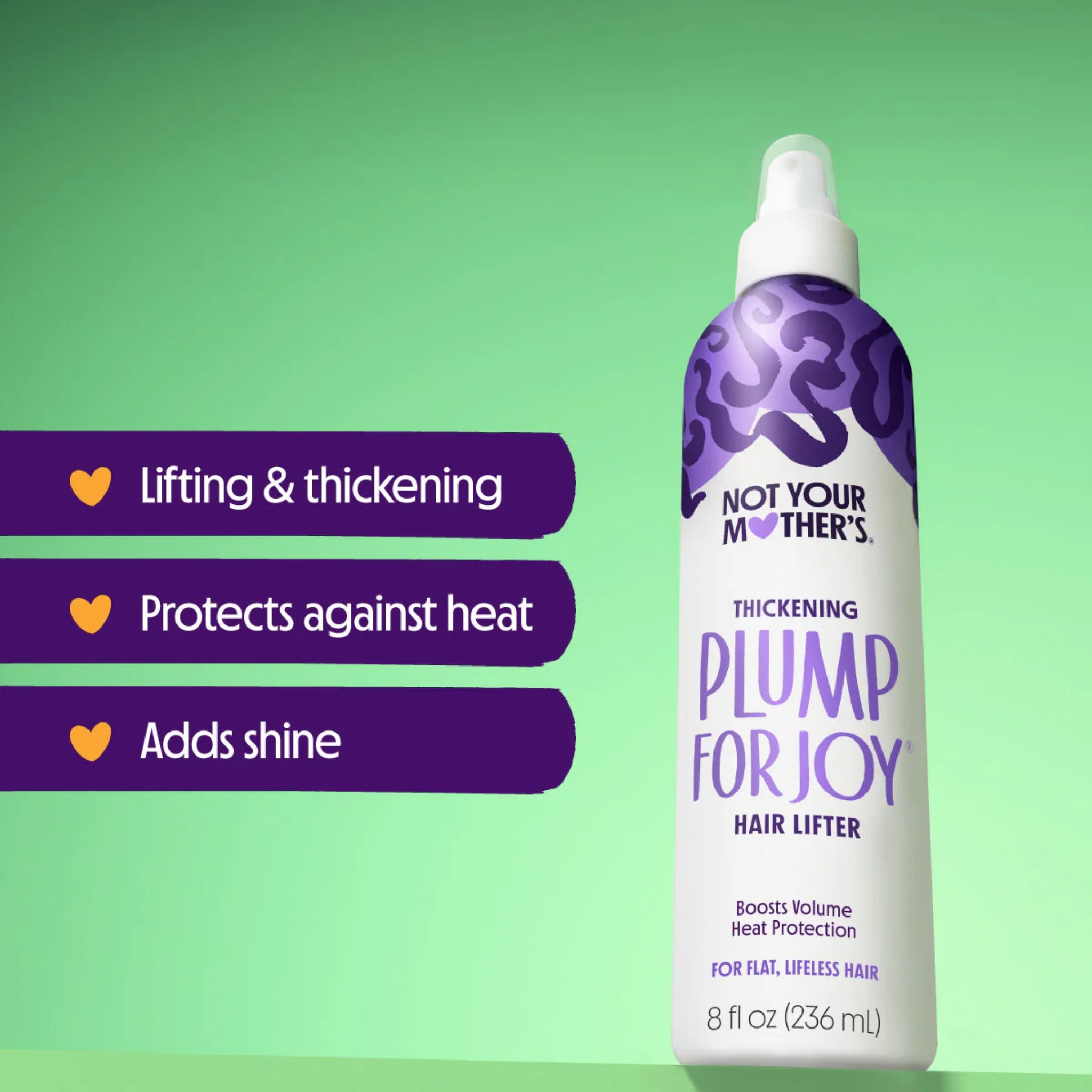 Not Your Mother's Plump for Joy hair lifter spray til thickening, volumen og varmebeskyttelse mod fladt hår.