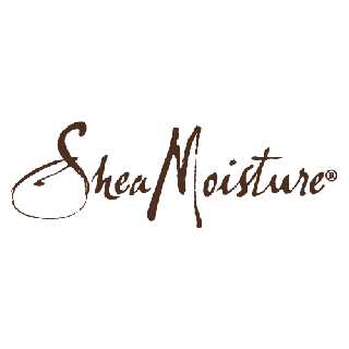 Shea Moisture logo. Et elegant, kursivt logo i brunlige nuancer, der repræsenterer mærket Shea Moisture.