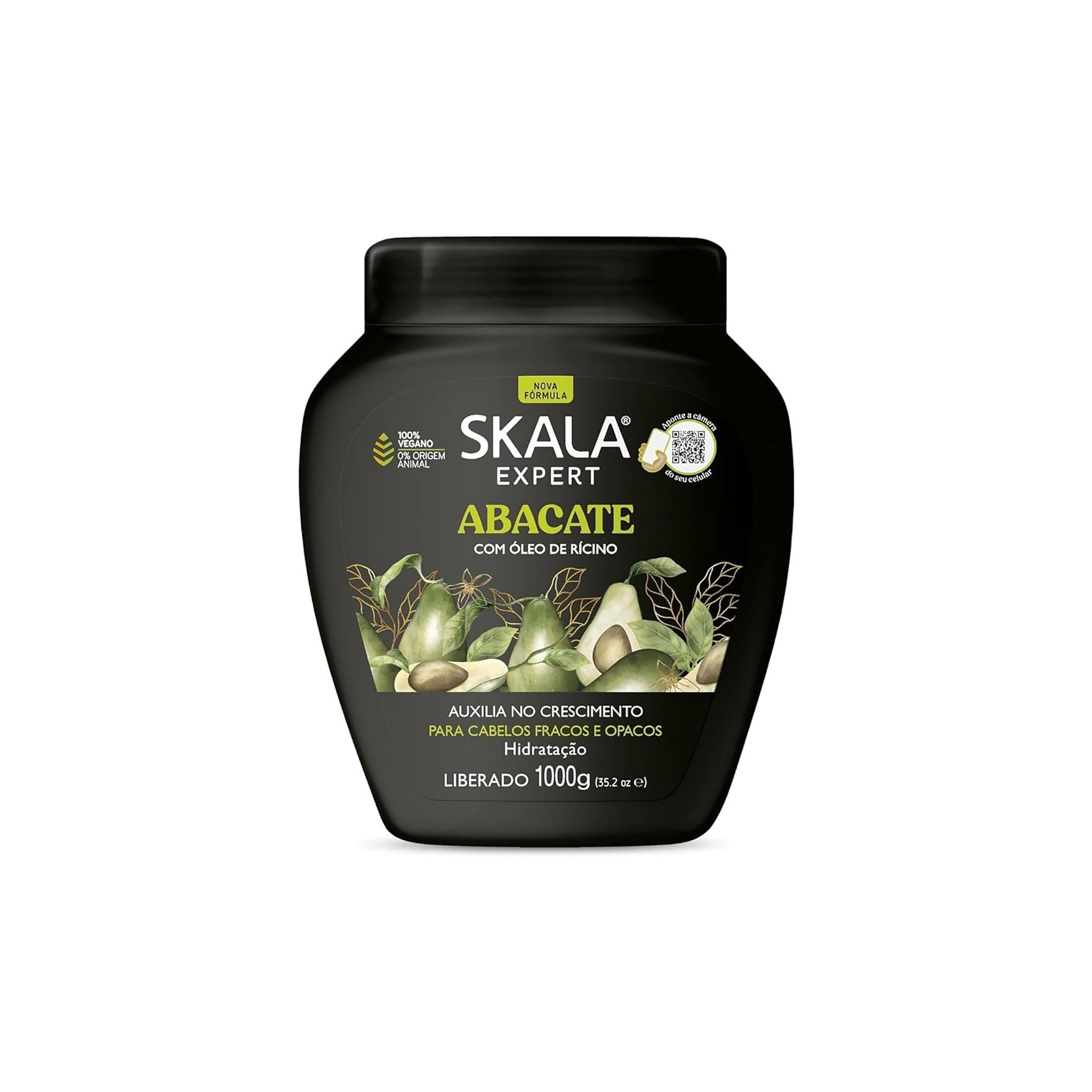SKALA Expert Abacate (Avocado) med Ricino Oil 1000g. Vegansk co-wash til svagt og glansløst hår. Fremmer hårvækst og giver fugt.