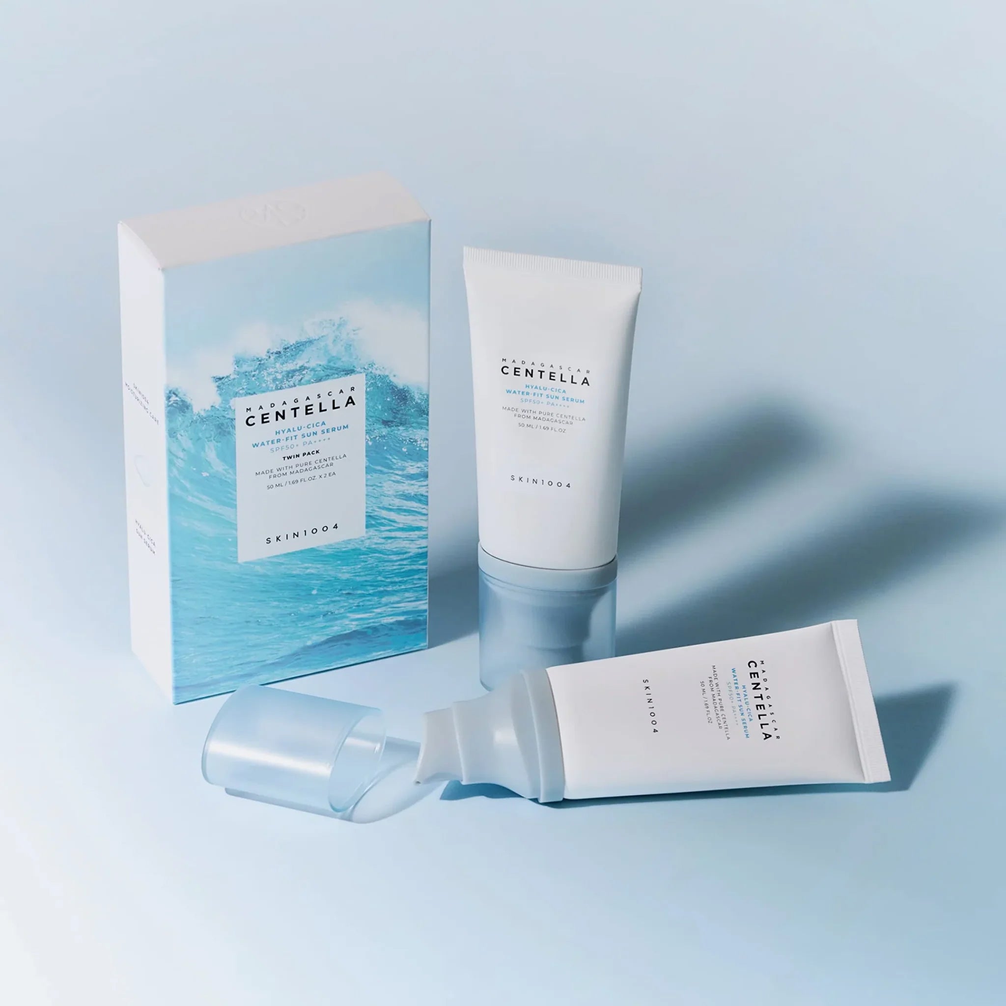 Skin1004 Madagaskar Centella Hyalu-Cica Wasser-Fit Sun Serum Twin Pack 2 x 50 ml