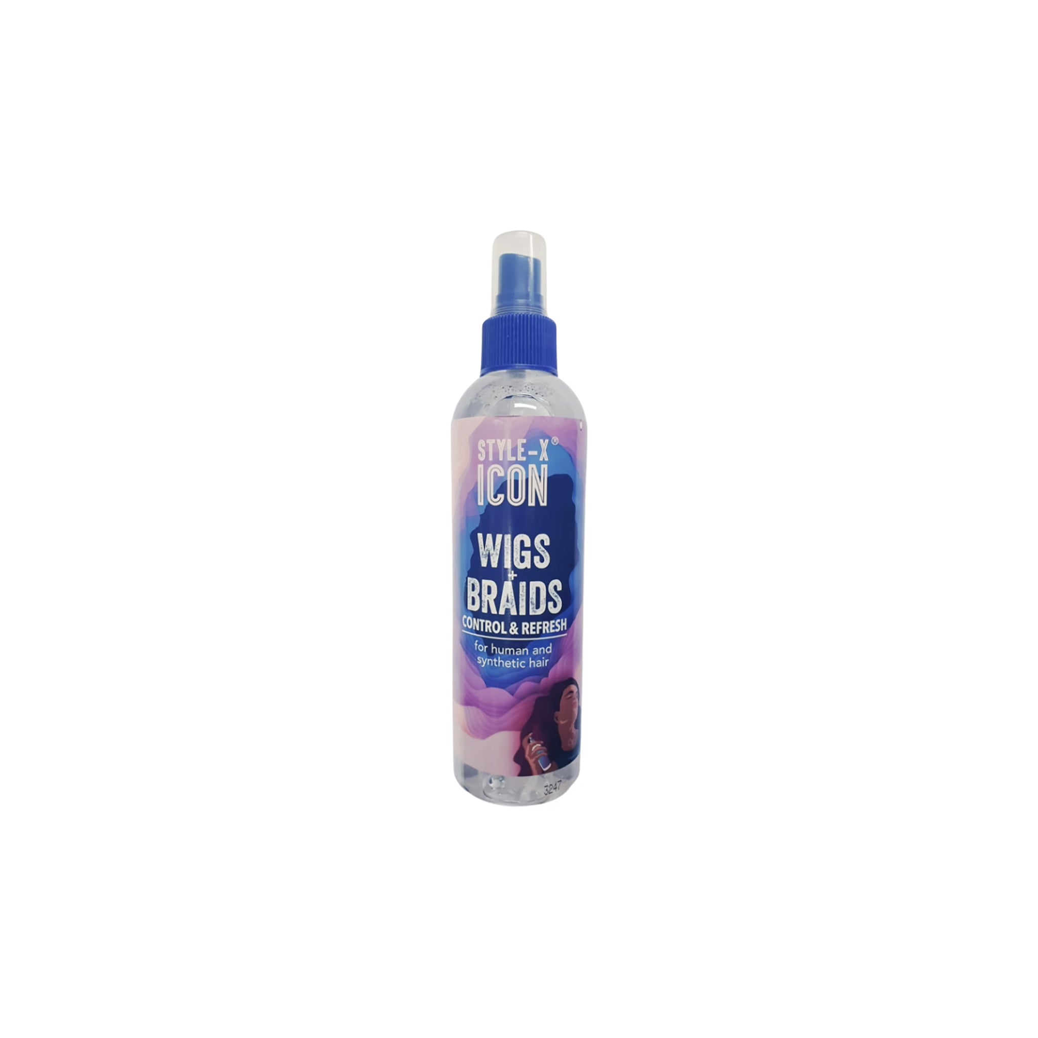 Style-X Icon Wigs & Braids Control & Refresh spray (250 ml) til parykker og fletninger af både ægte og syntetisk hår.