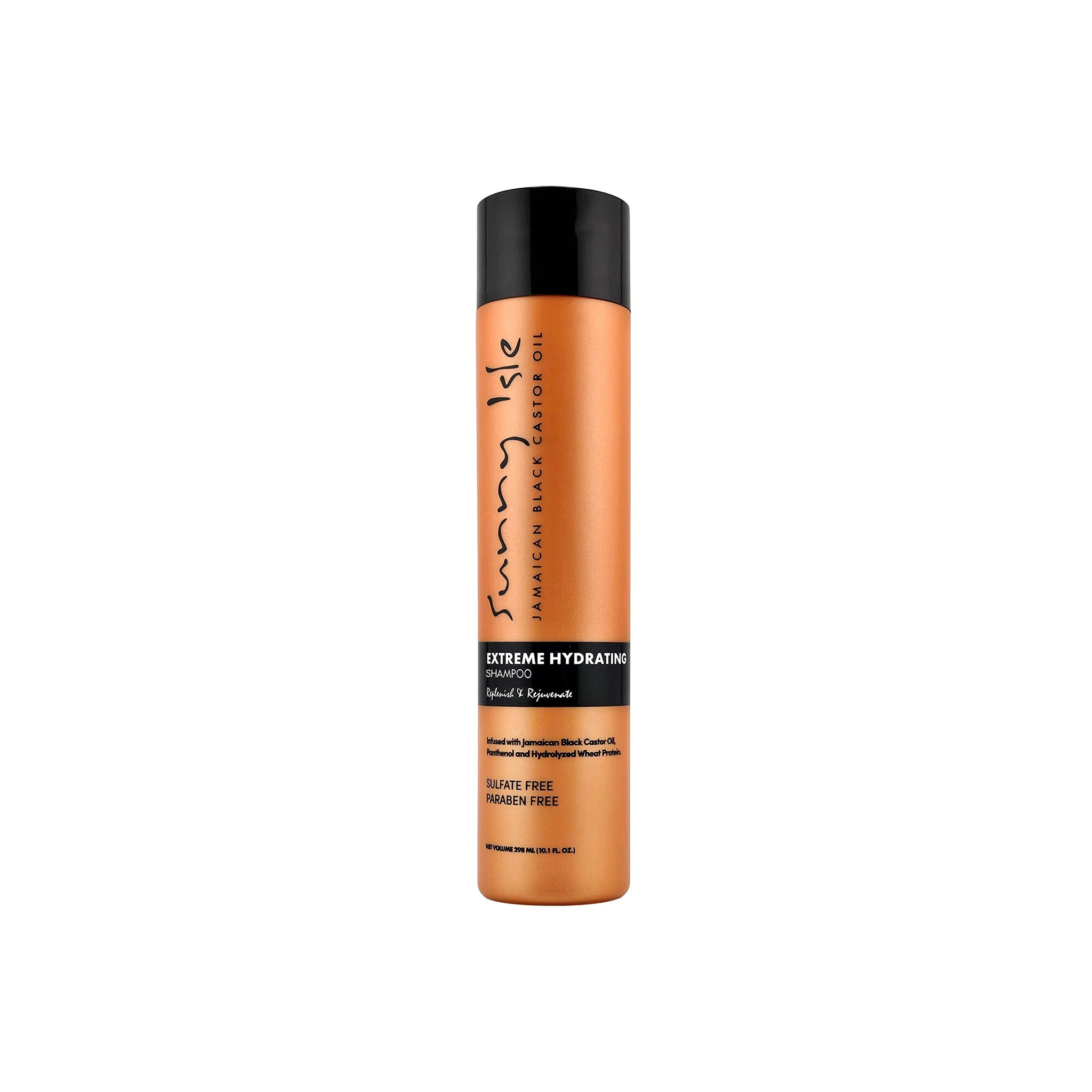 Sunny Isle Jamaican Black Castor Oil Extreme Hydrating Shampoo (298 ml). Billedet viser en flaske af Sunny Isle Jamaican Black Castor Oil Extreme Hydrating Shampoo.
