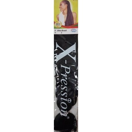 X-Pression Ultra Braid 2: Syntetisk flettemateriale til box braids og andre flettede frisurer.